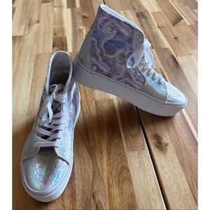 Vans Sk8-Hi Platform Butterfly Silver Purple White Shoe